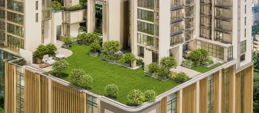 Shapoorji One Hills landscaped podium